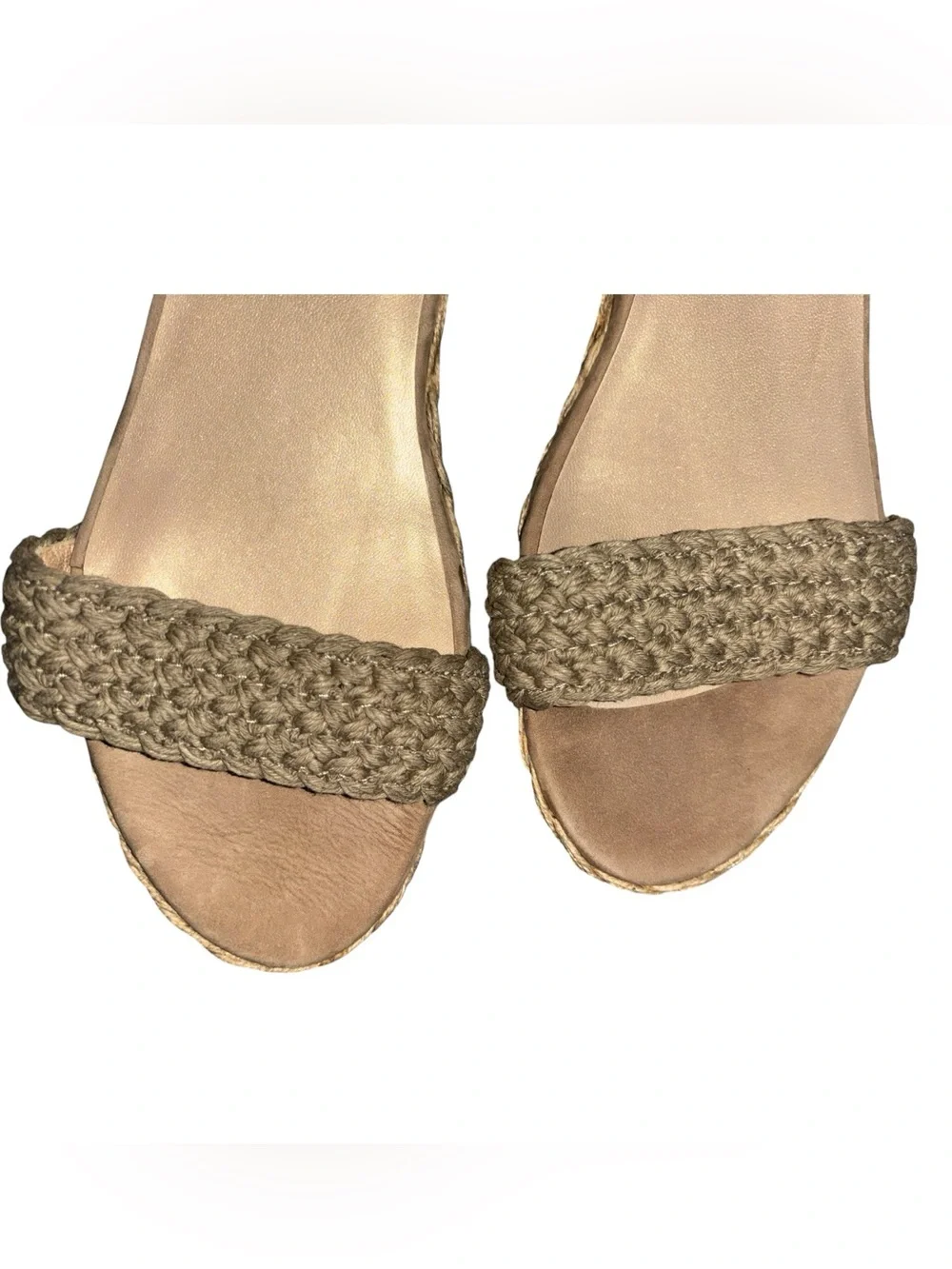 Stuart Weitzman Alexlo Espadrille Jute Platform as seen on Jen Aniston size 8